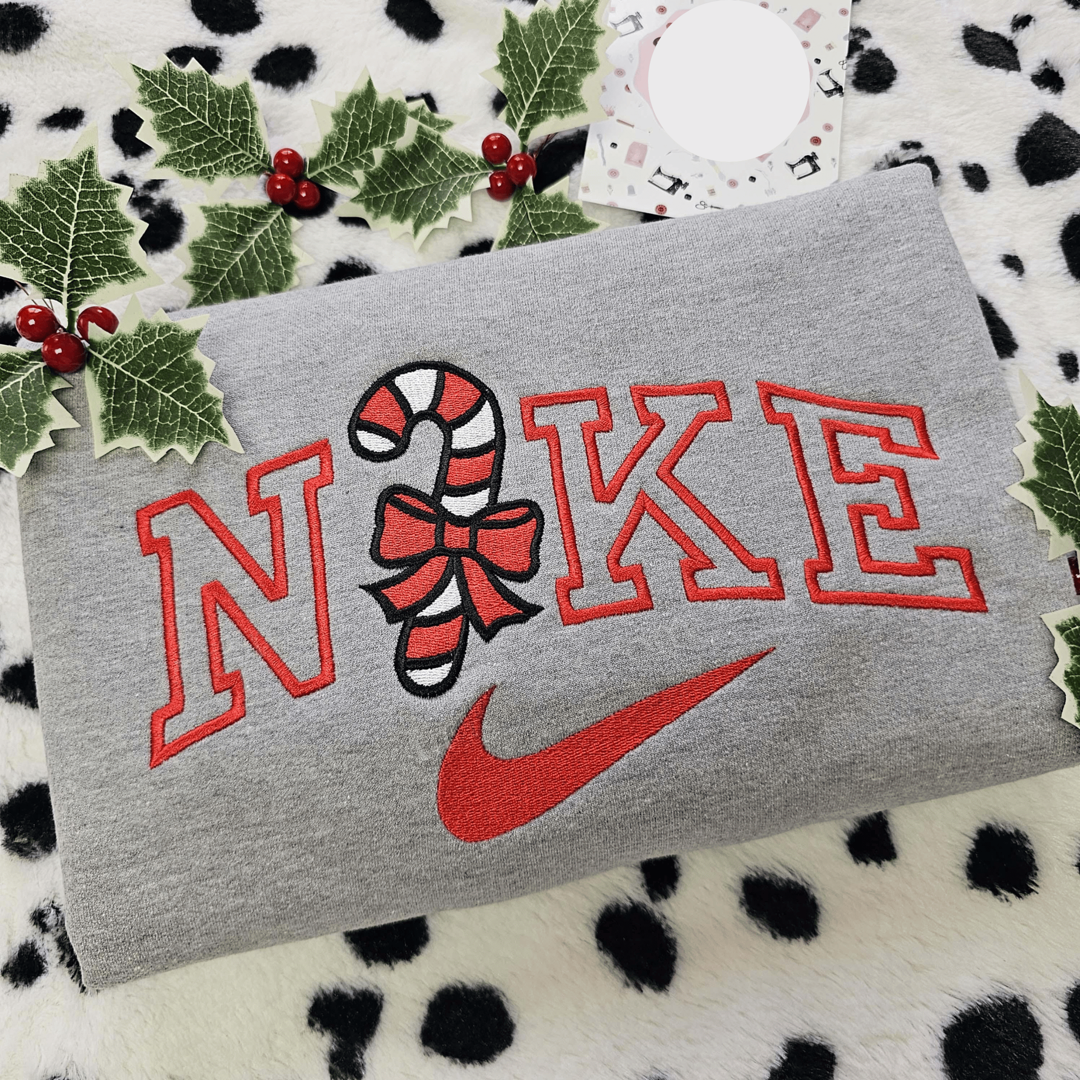 Candy Cane Bow Christmas Embroidered Shirt, Best Christmas Gift Ideas For Family