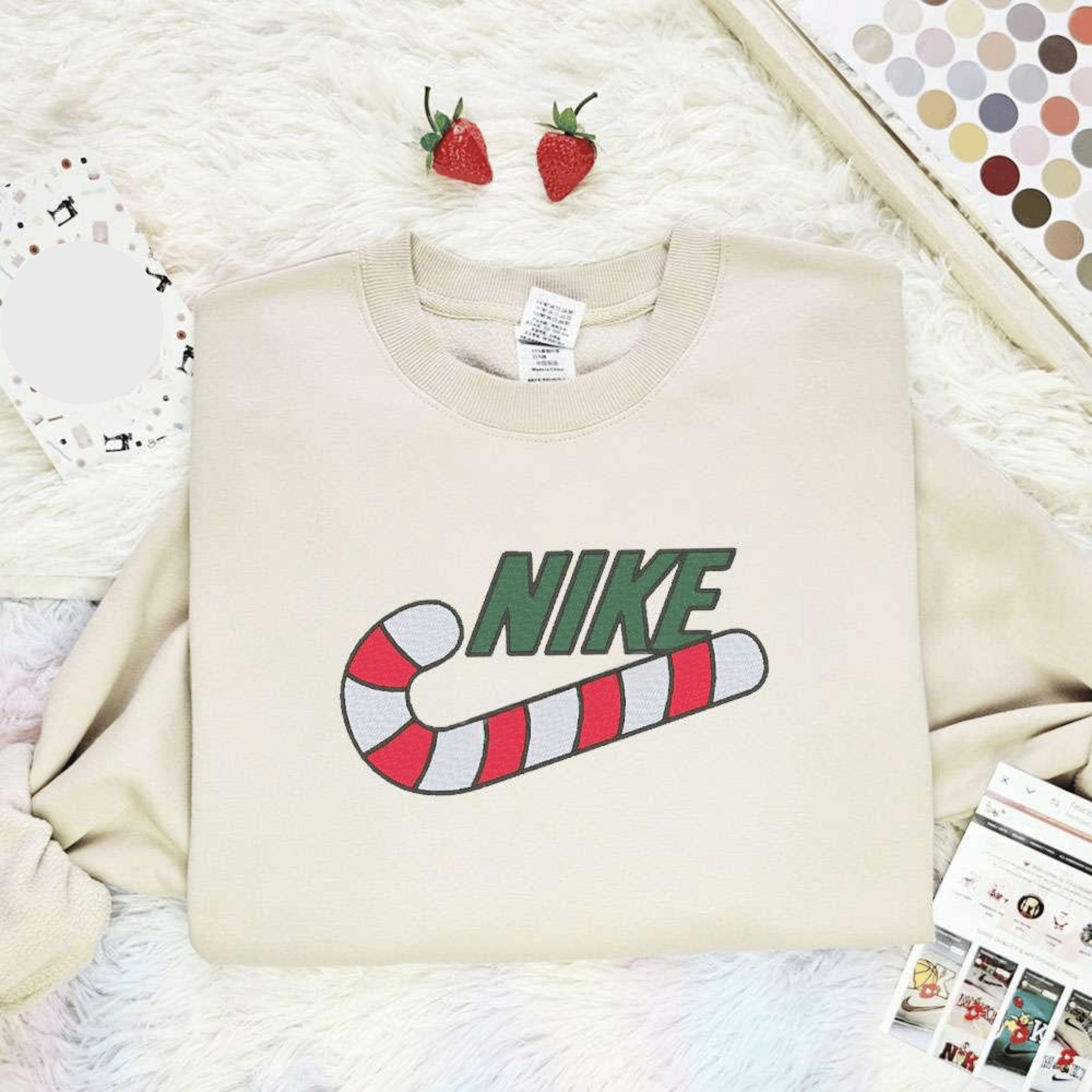 Candy Cane Christmas Embroidered Shirt, Best Christmas Gift Ideas For Family