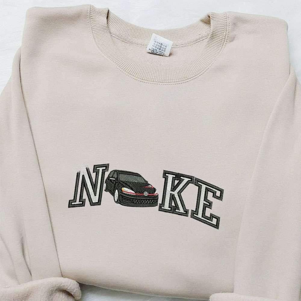 Car x Nike Embroidered Sweatshirt Transportation Embroidered Hoodie Best Birthday Gift Ideas