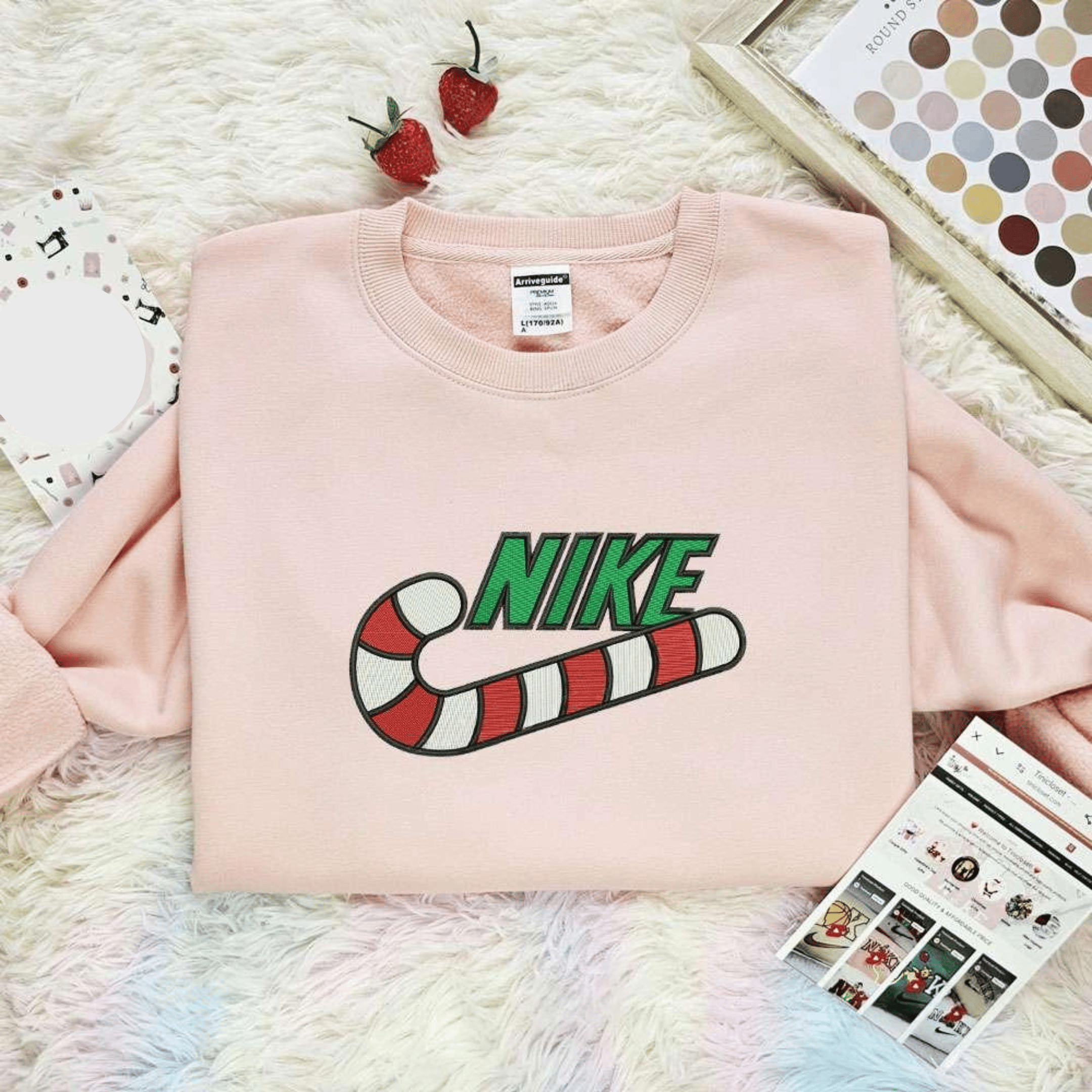 Caramel Cane Christmas Embroidered Shirt, Best Christmas Gift Ideas For Family
