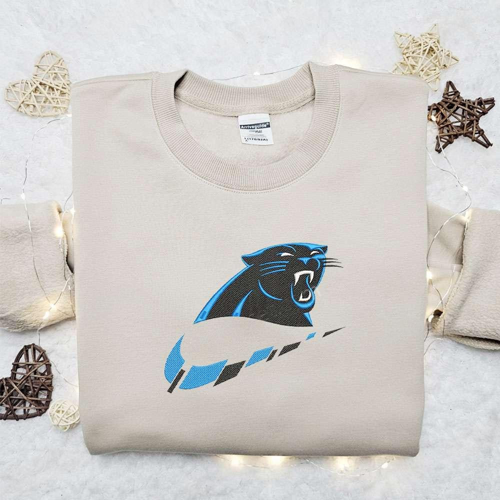 Carolina Panthers x Nike Swoosh Embroidered Shirt NFL Sports Embroidered Hoodie Best Gift Idea 1