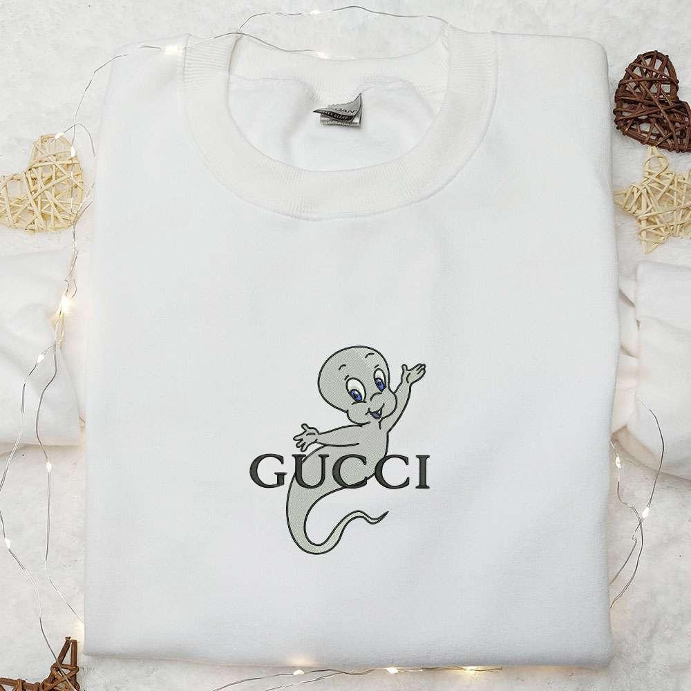 Casper Ghost x Gucci Embroidered Shirt Halloween Embroidered Shirt Best Halloween Gifts