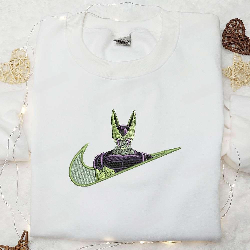 Cell Dragon Ball Z Anime Embroidered Shirt 1 , Anime Embroidered T-shirt Sweatshirt Hoodie, Inspired Anime Movie, Best Gift for Anime Fans