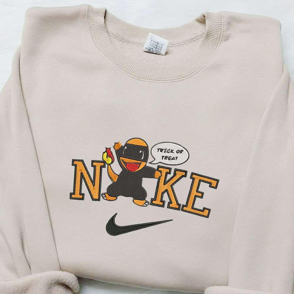 Chamandaer Ninja Anime x Nike Embroidered Sweatshirt Halloween Embroidered Shirt Best Halloween Gift Ideas