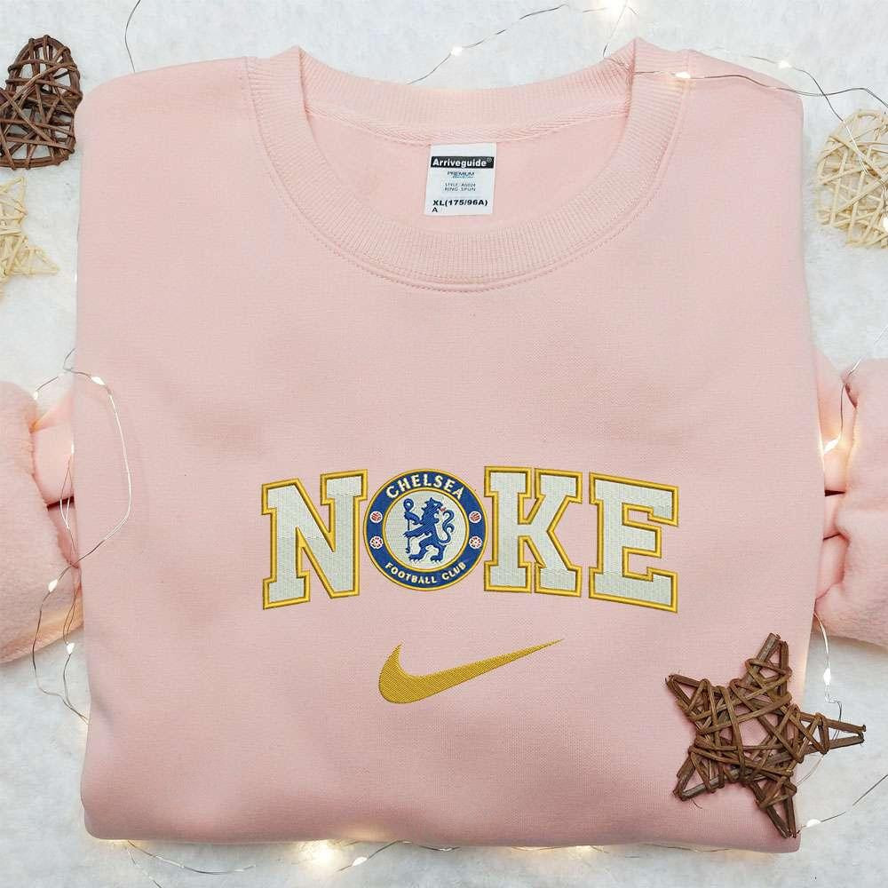 Chelsea x Nike Embroidered Sweatshirt Football Club Embroidered Shirt Inspired Nike Embroidered Shirt