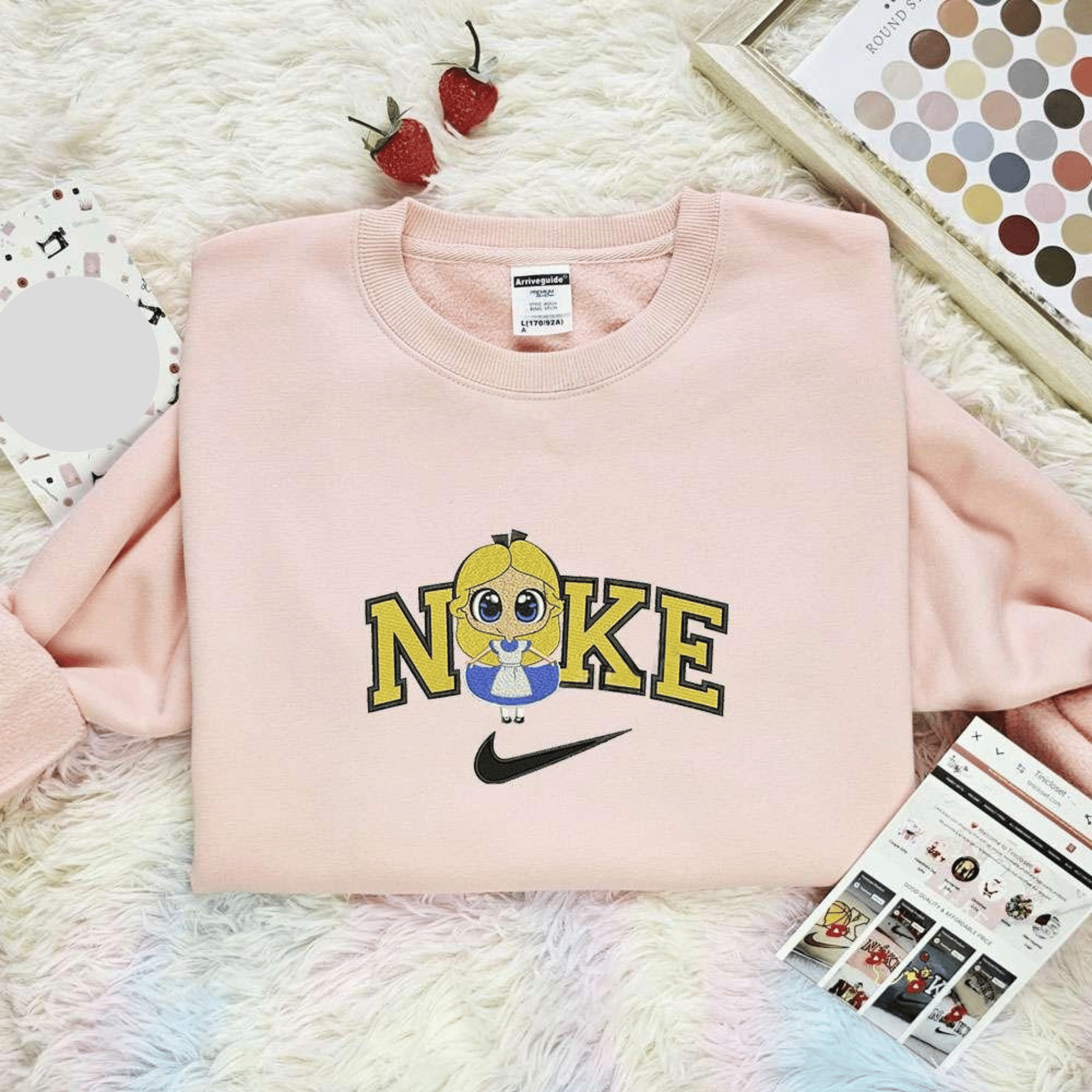 Chibi Alice In Wonderland Disney Princess Embroidered Shirt Disney Characters Embroidered Hoodie