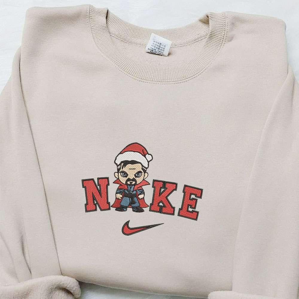Chibi Doctor Strangers x Nike Christmas Embroidered Sweatshirt Cartoon Christmas Embroidered Shirt Best Christmas Gift Ideas