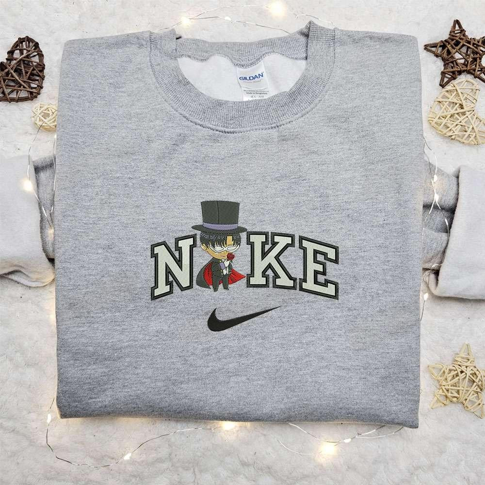 Chibi Kuroba Kaito x Nike Anime Embroidered Shirt Detective Conan Embroidered Shirt Nike Inspired Embroidered Shirt
