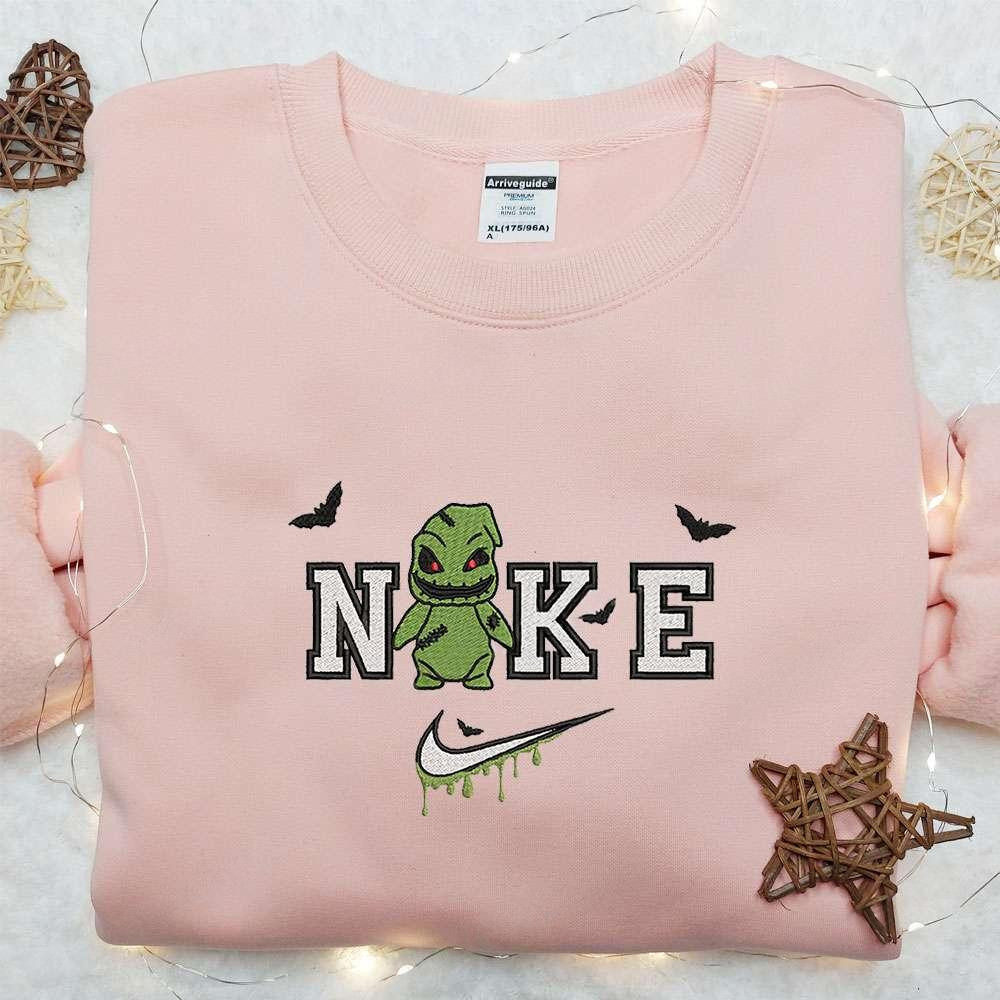 Chibi Oogie Boogie x Nike Embroidered Hoodie Nike Inspired Embroidered Shirt Best Hallowee Gift Ideas