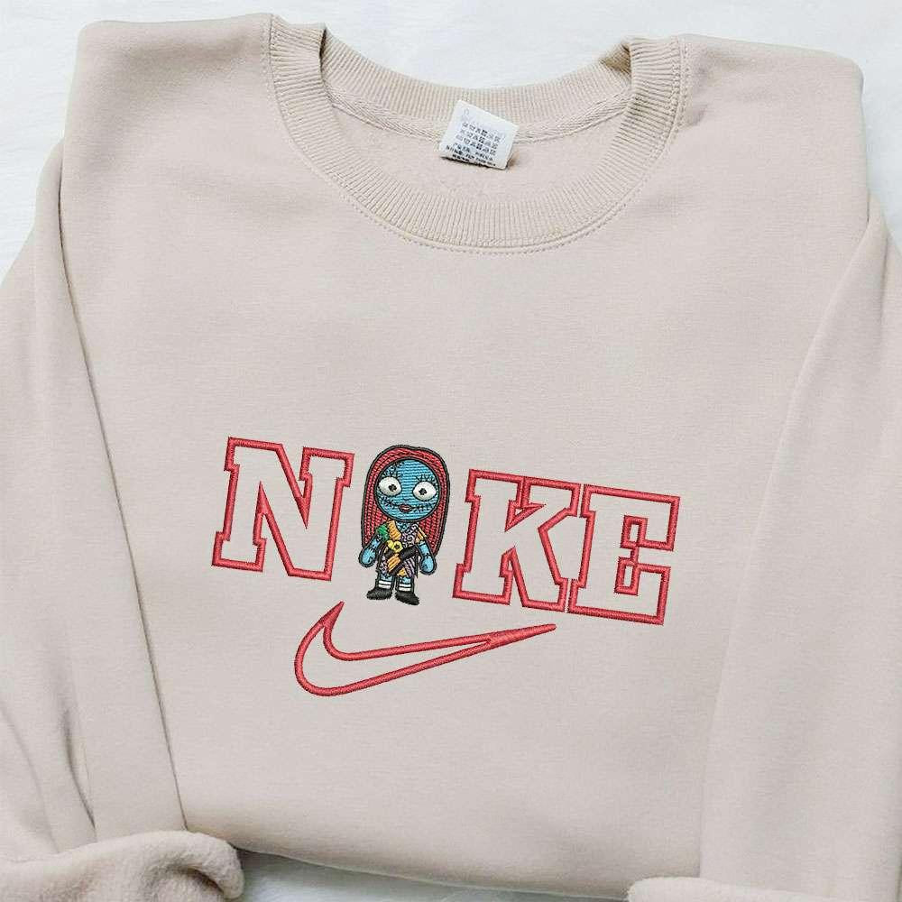 Chibi Sally x Nike Movie Embroidered Sweatshirt Horror Movie Embroidered Sweatshirt Halloween Embroidered Hoodie