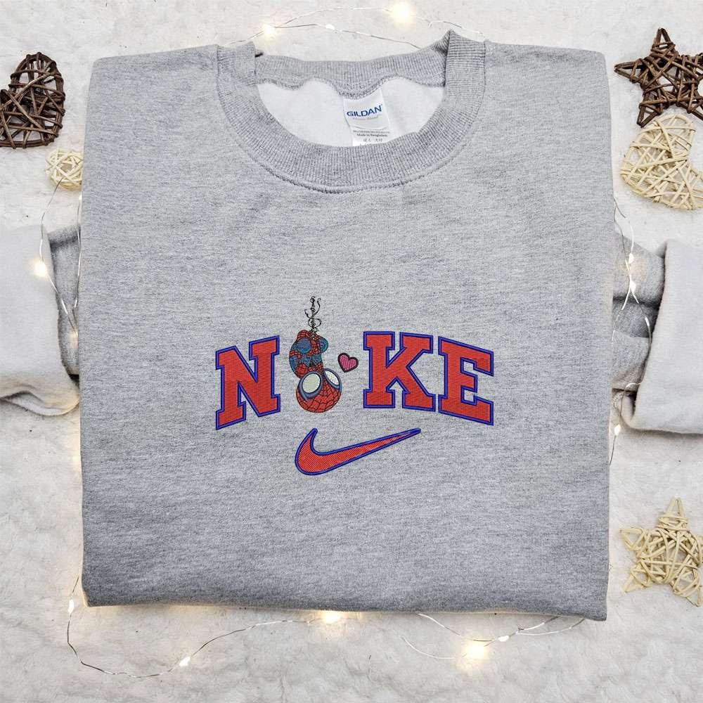 Chibi Spider Man Love x Nike Movie Embroidered Sweatshirt Marvel Cosmic Embroidered Shirt Nike Ins