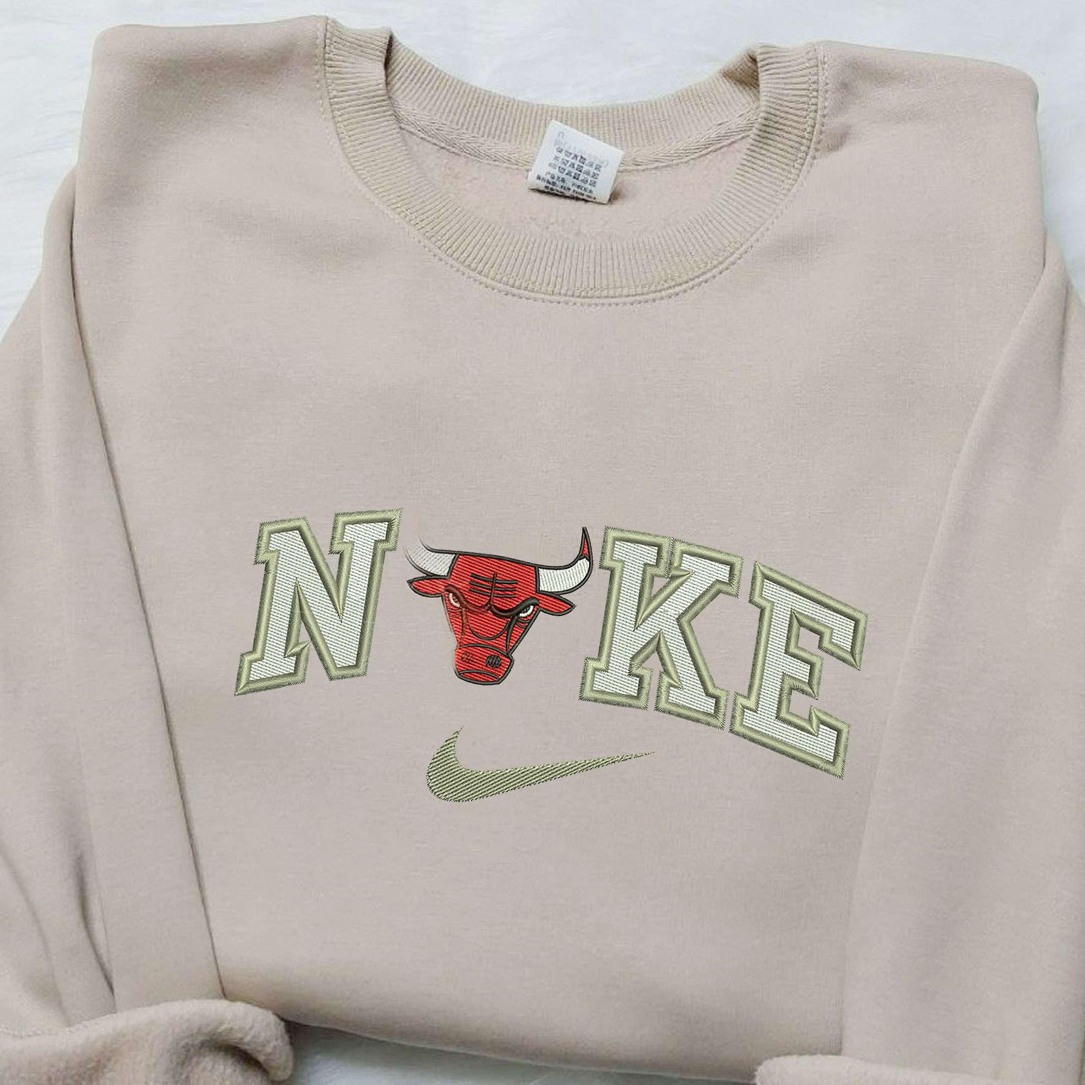 Chicago Bull x Nike Embroidered Shirt Custom Nike Embroidered Shirt NBA Embroidered Shirt 2