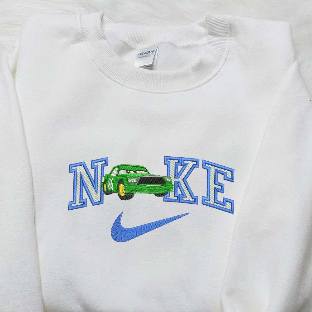 Chick Hicks x Nike Embroidered Shirt Car Cartoon Embroidered Shirt Custom Nike Embroidered Shirt