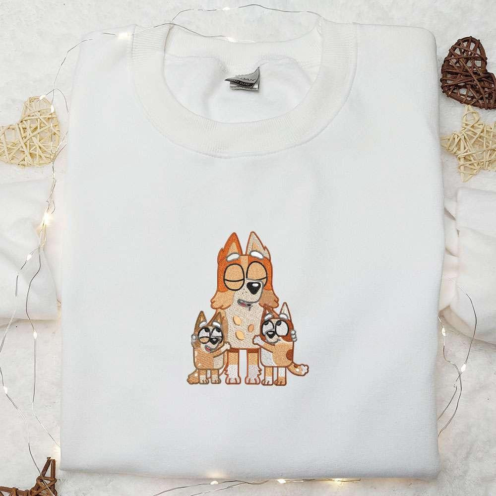 Chillis Mom Embroidered Shirt Bluey Cartoon Embroidered Hoodie Best Mothers Day Gift