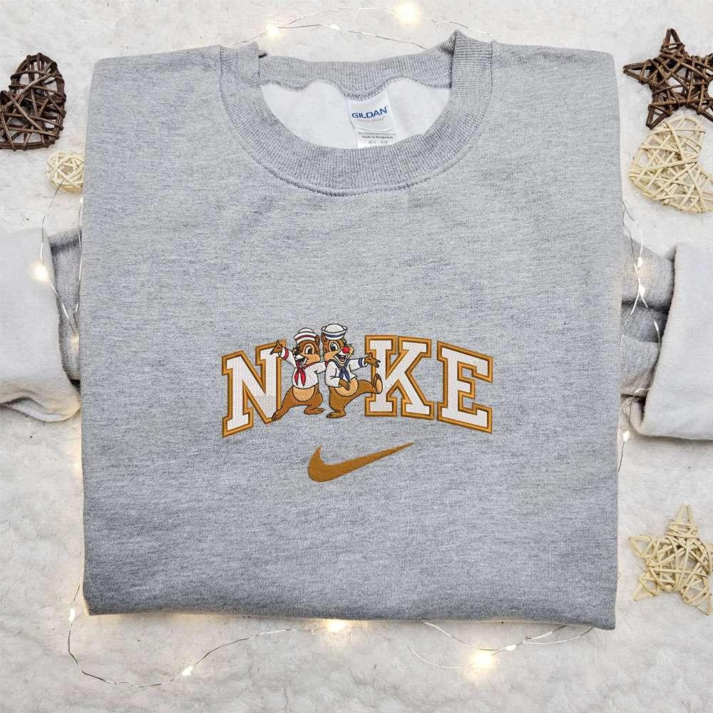 Chip And Dale Cruise x Nike Embroidered Shirt Disney Characters Embroidered Shirt Nike Inspired Embroidered Hoodie