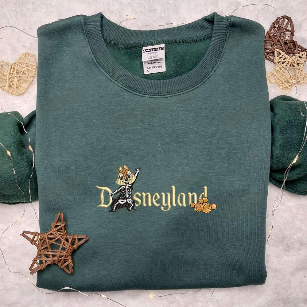 Chip Skeleton Costume Disneyland Halloween Embroidered Shirt Best Halloween Gifts Ideas