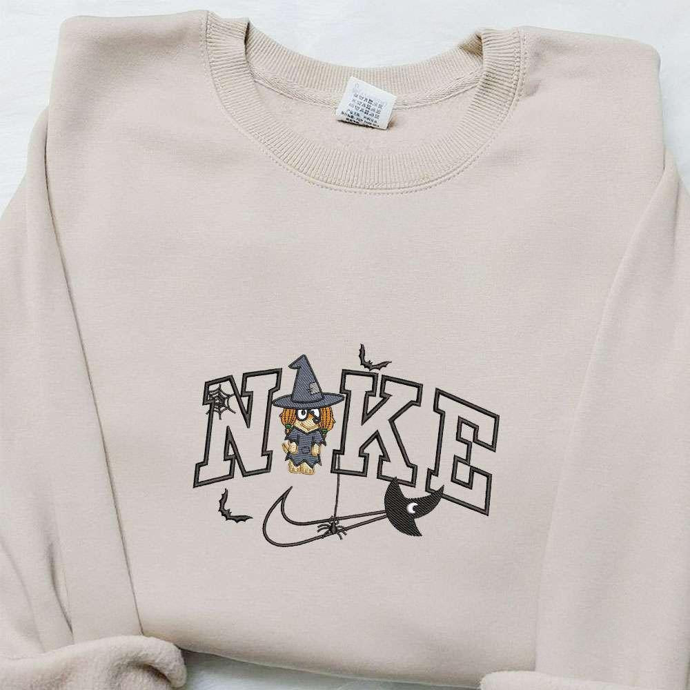 Chloe Witch x Nike Embroidered Shirt Bluey Cartoon Embroidered Hoodie Halloween Embroidered Sweatshirt