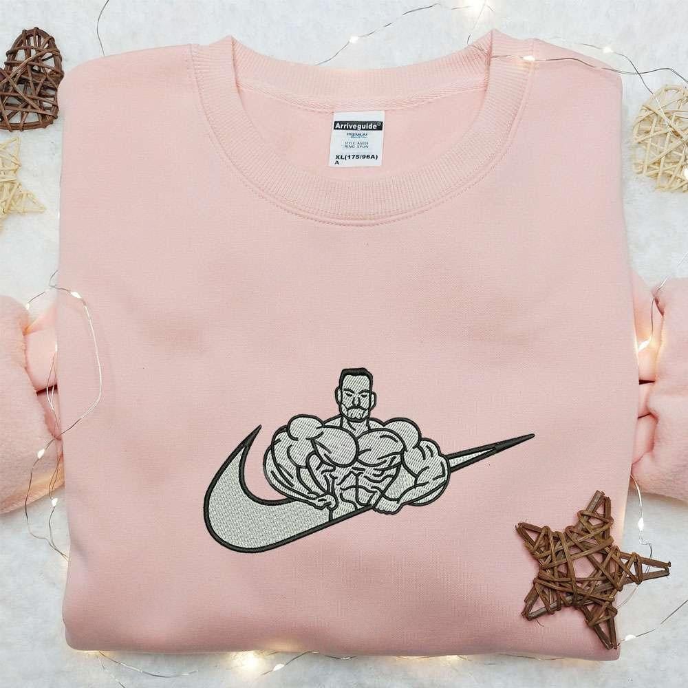 Chris Bumstead x Swoosh Embroidered Hoodie Nike Inspired Embroidered Hoodie Best Gift Ideas for Family