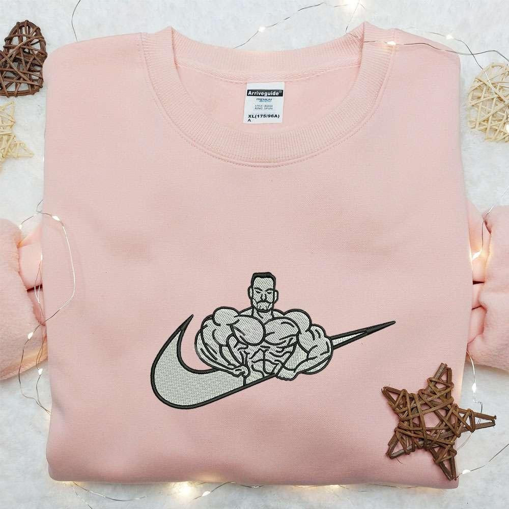 Chris Bumstead x Swoosh Embroidered Hoodie Nike Inspired Embroidered Hoodie Best Gift Ideas for Family