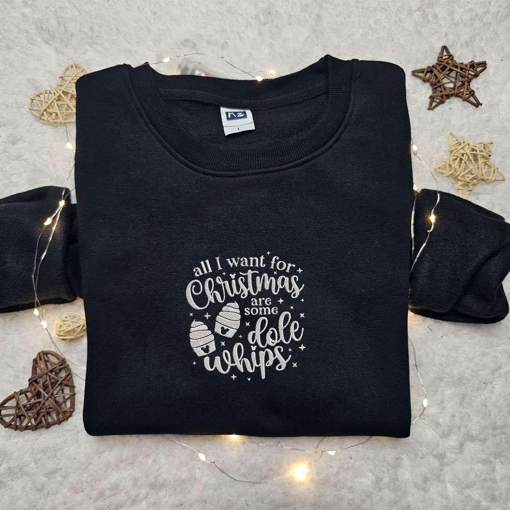 Christmas Disney Bee All I Want For Chrismas Embroidered Shirt Disney Christmas Embroidered Hoodie Best Christmas Gift Ideas For Family