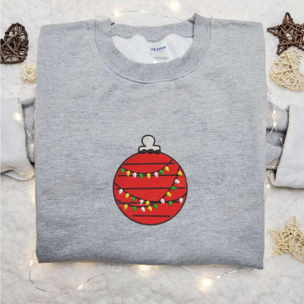 Christmas Ornament Embroidered Shirt Christmas Embroidered Hoodie Best Gifts For Family 1