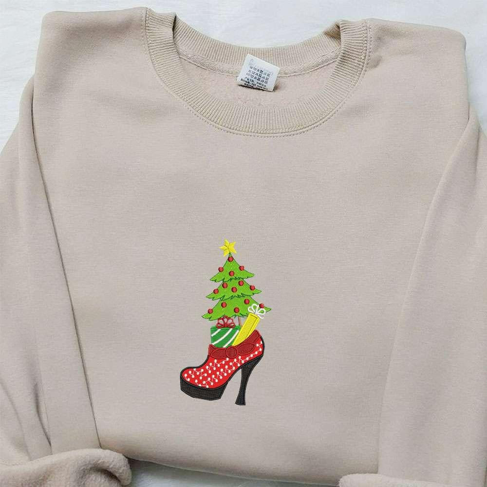 Christmas Ornaments Embroidered Shirt Christmas Embroidered Hoodie Best Gifts For Family