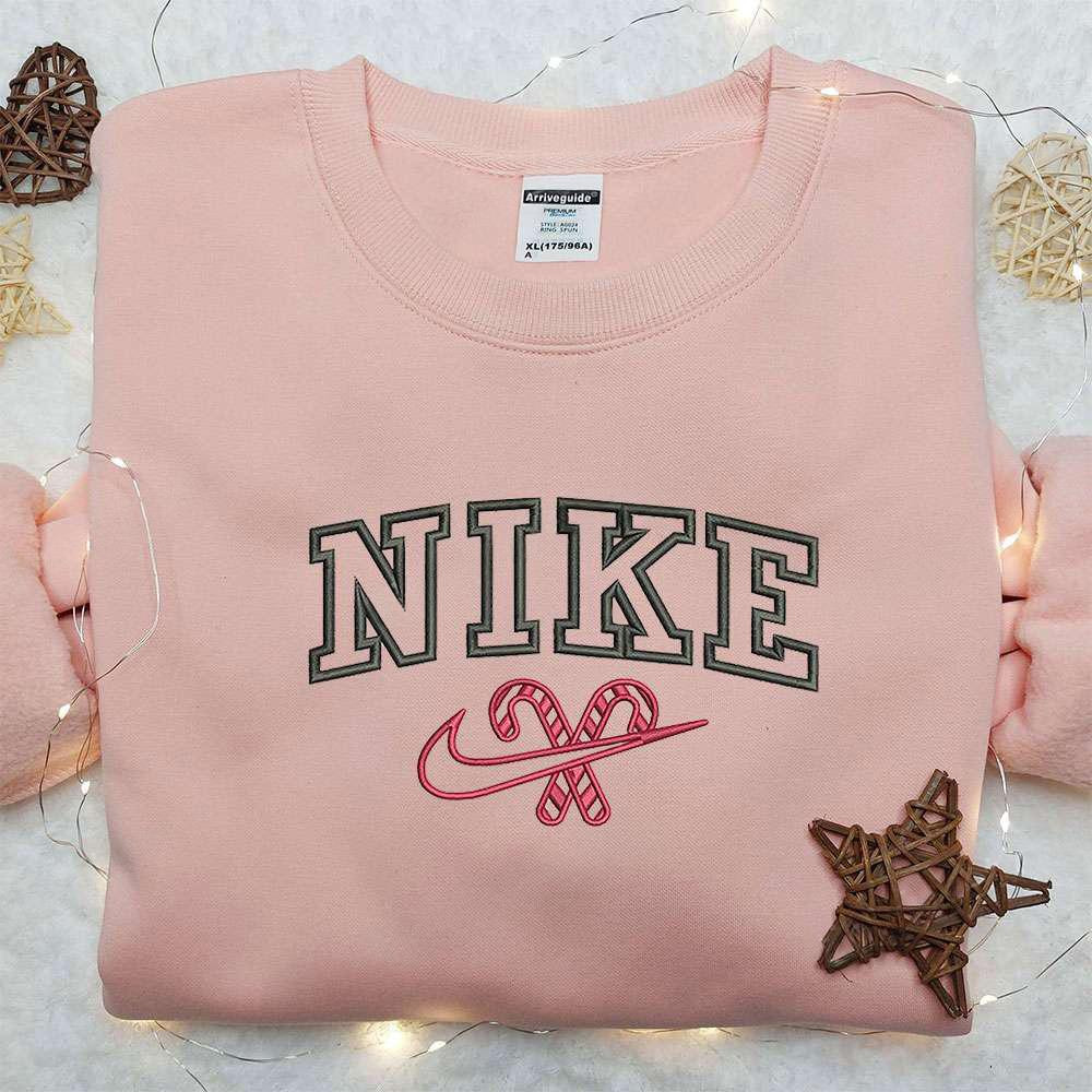 Christmas Sticks x Nike Embroidered Hoodie Nike Inspired Embroidered Shirt Best Christmas Gift Ideas