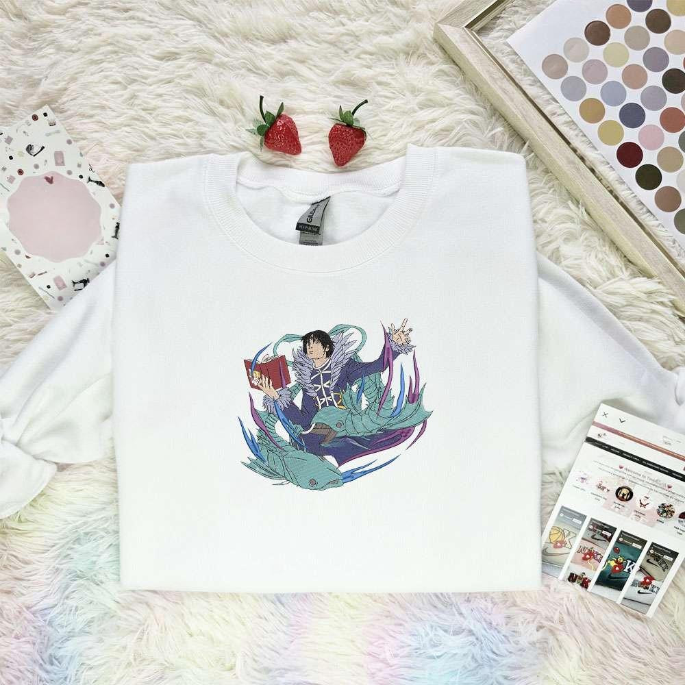 Chrollo Lucifer Hunter X Hunter Anime Embroidered Shirt , Anime Embroidered T-shirt Sweatshirt Hoodie, Inspired Anime Movie, Best Gift for Anime Fans