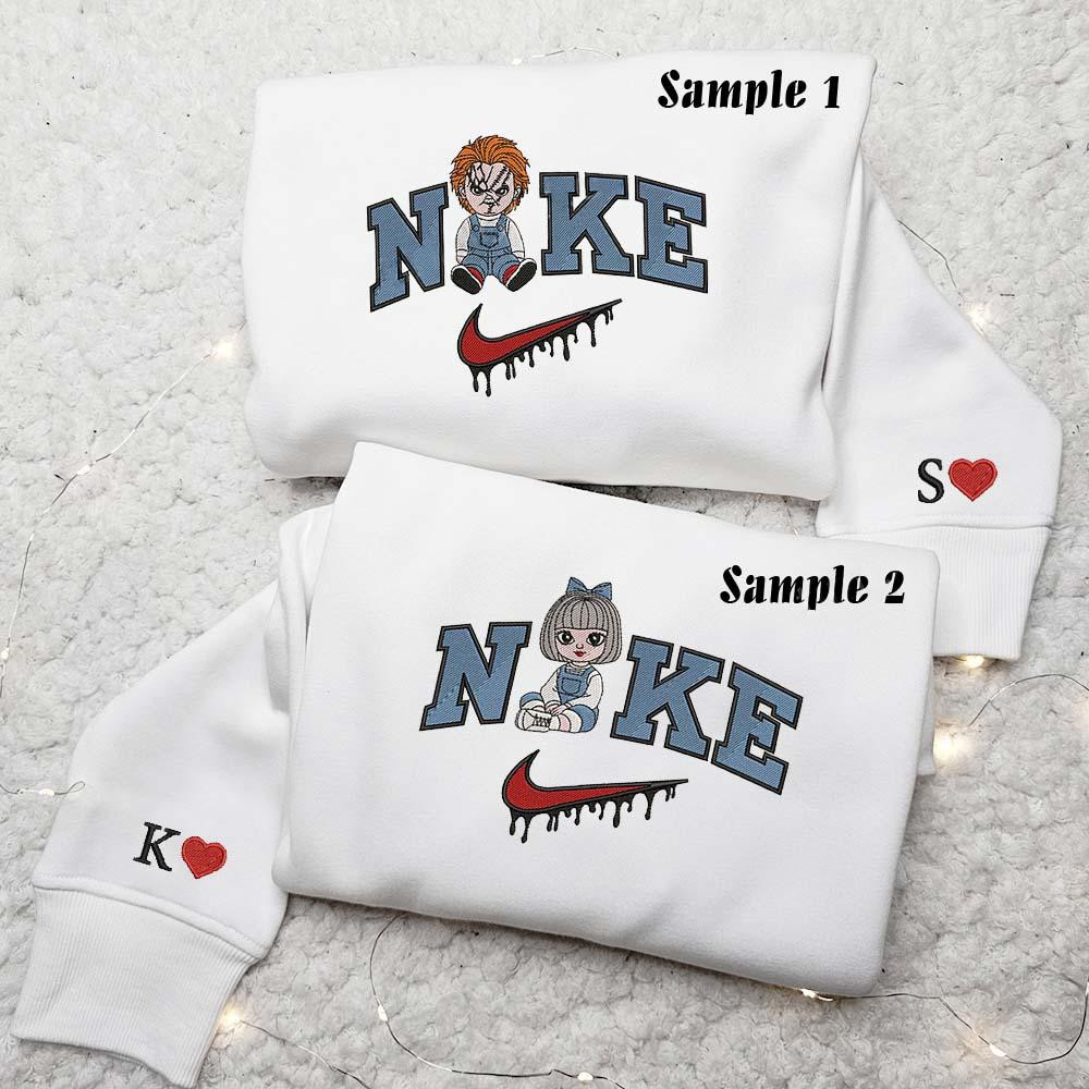 Chucky And Tiffany Embroidered Couple Shirts 2