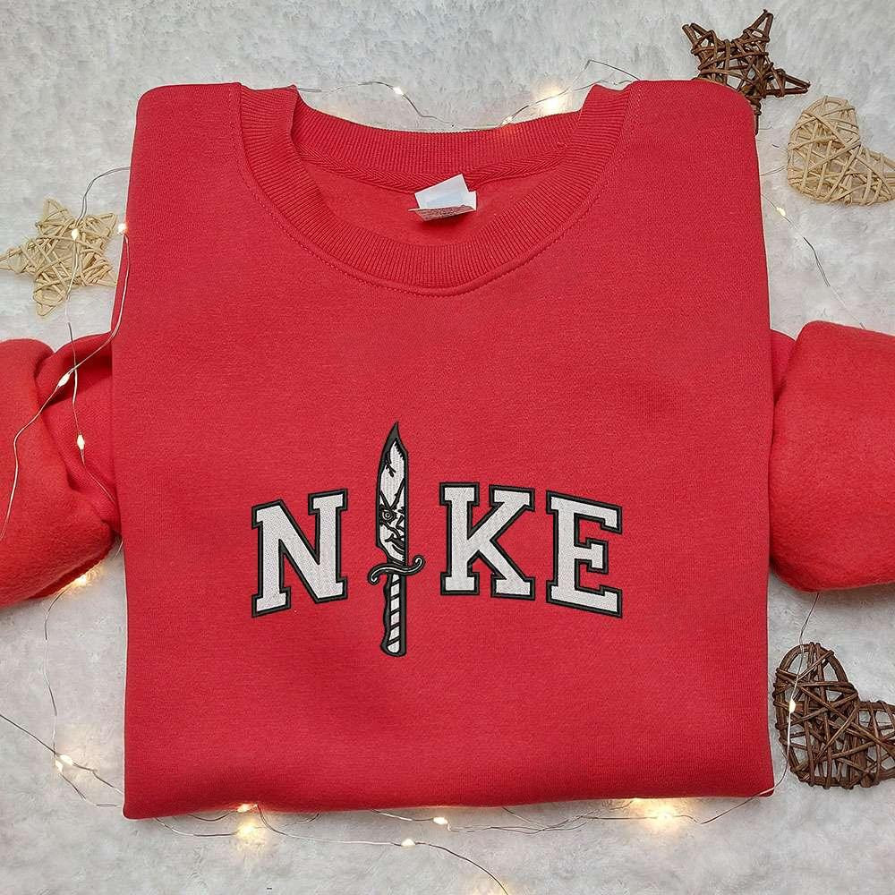 Chucky Knife x Nike Embroidered Sweatshirt Nike Inspired Embroidered Shirt Best Halloween Gift Ideas