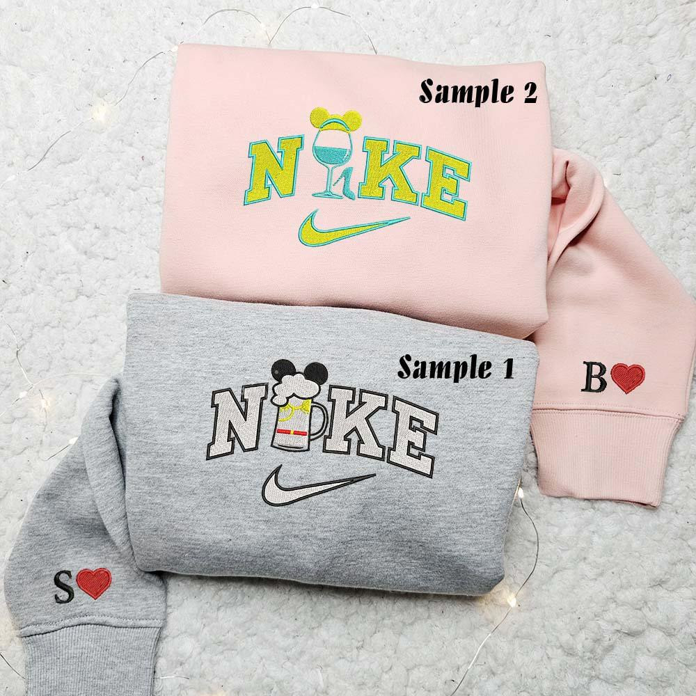 Cinderella and Prince Charming Drink Embroidered Couple Shirts