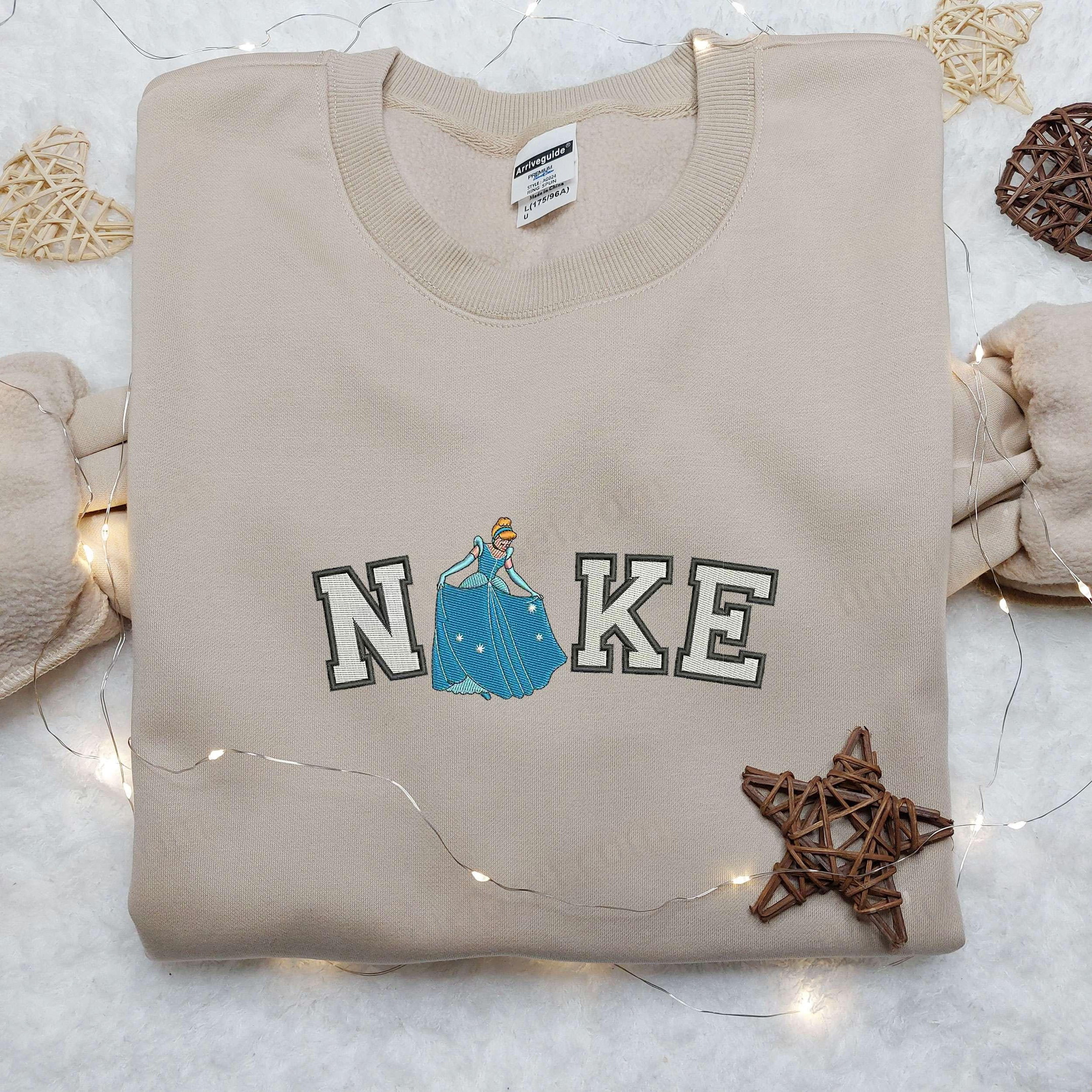 Cinderella Bow x Nike Embroidered Shirt Cinderella Embroidered Shirt Custom Nike Embroidered Shirt 5