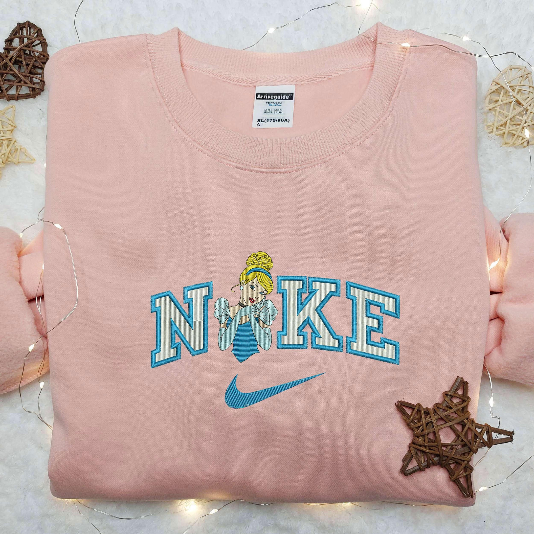Cinderella Smile x Nike Embroidered Shirt Cinderella Embroidered Shirt Custom Nike Embroidered Shirt 2