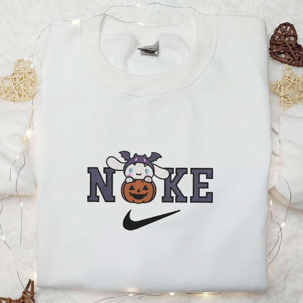 Cinnamoroll Halloween Pumpkin x Nike Embroidered Shirt Custom Nike Embroidered Hoodie Cute Embroidered T shirt
