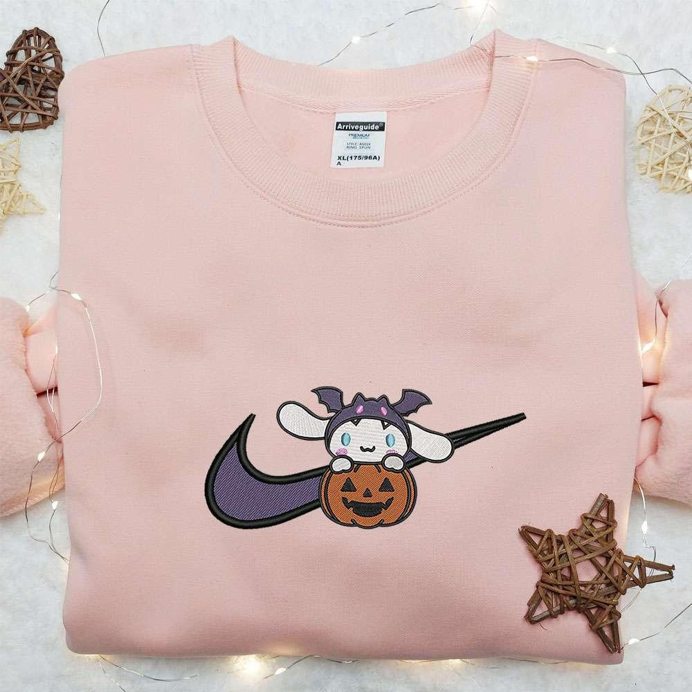 Cinnamoroll Pumpkin x Nike Embroidered Shirt Custom Nike Embroidered Hoodie Cute Embroidered T shirt