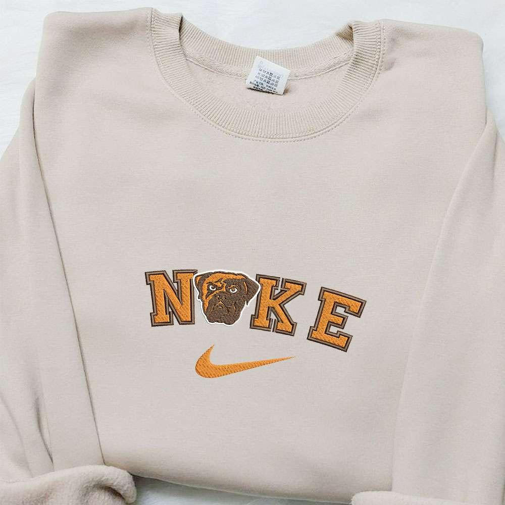 Cleveland Browns x Nike Embroidered Shirt NFL Sports Embroidered Shirt Nike Inspired Embroidered Hoodie