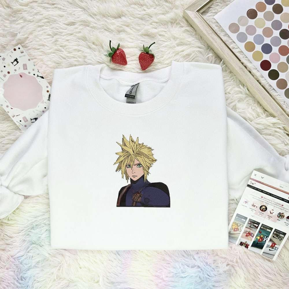 Cloud Strife Final Fantasy Video Game Characters Embroidered Shirt