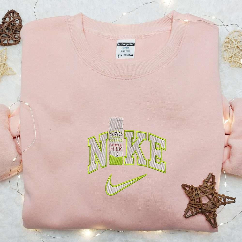 Clover Organic Whole Milk Favorite Drink Embroidered Shirt