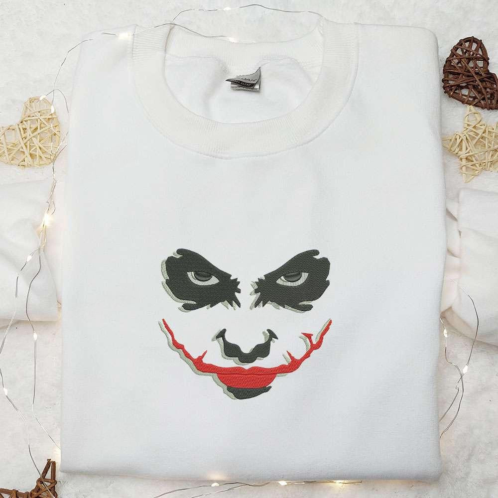 Clown Silhouette Embroidered Shirt Scary Halloween Embroidered Shirt Best Halloween Gifts