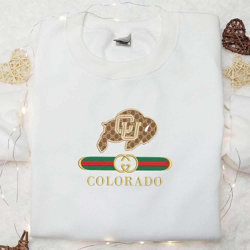 Colorado Buffaloes x Gucci Embroidered Shirt NCAA Sports Embroidered Hoodie Best Gift Idea