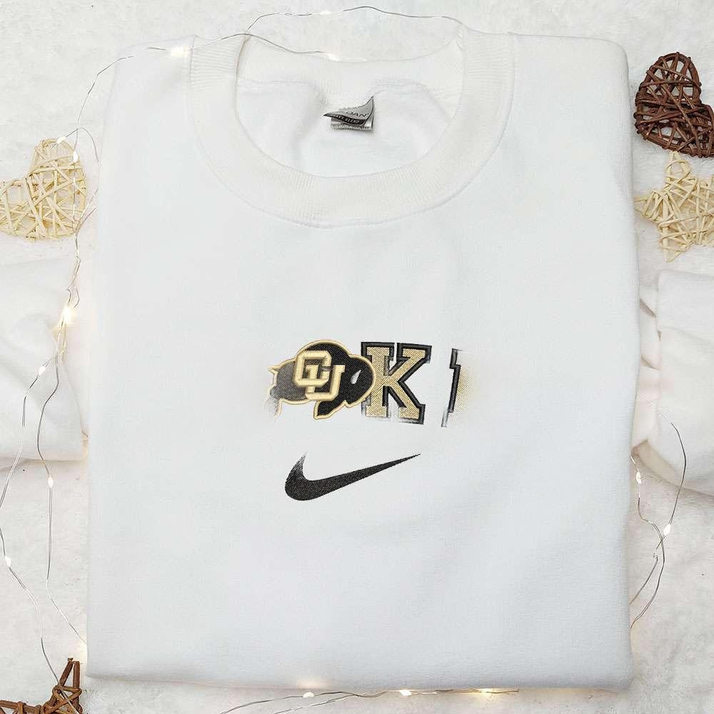 Colorado Buffaloes x Nike Embroidered Shirt NCAA Sports Embroidered Hoodie Best Gift Idea