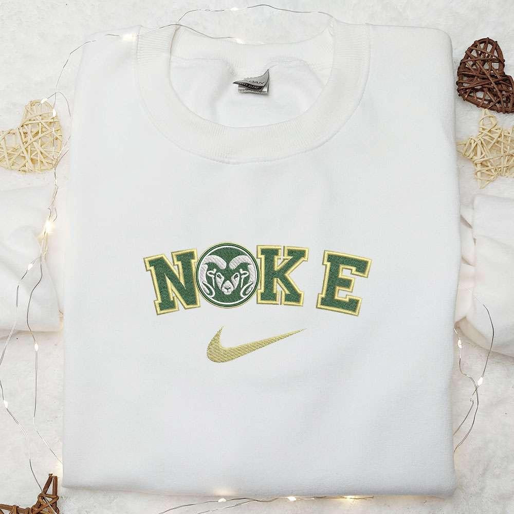 Colorado State Rams x Nike Embroidered Shirt NCAA Sports Embroidered Hoodie Best Gift Idea
