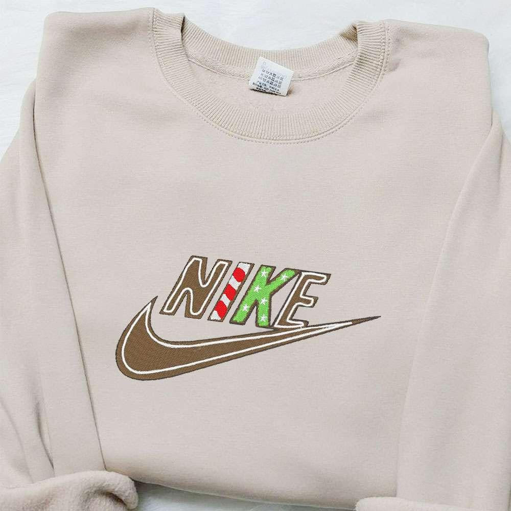 Cookie Christmas x Nike Embroidered Tshirt Nike Inspired Embroidered Shirt Best Christmas Gift Ideas