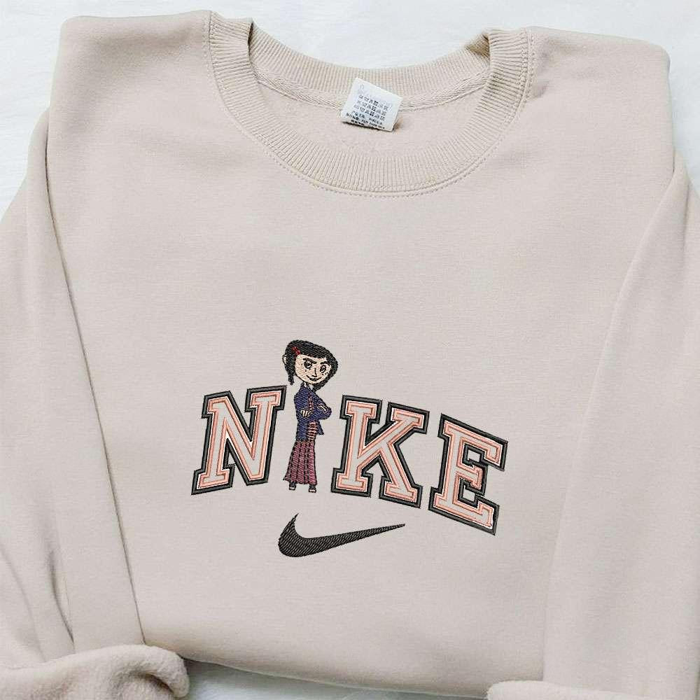 Coraline x Nike Embroidered Shirt Cartoon Embroidered Hoodie Best Gifts For Family