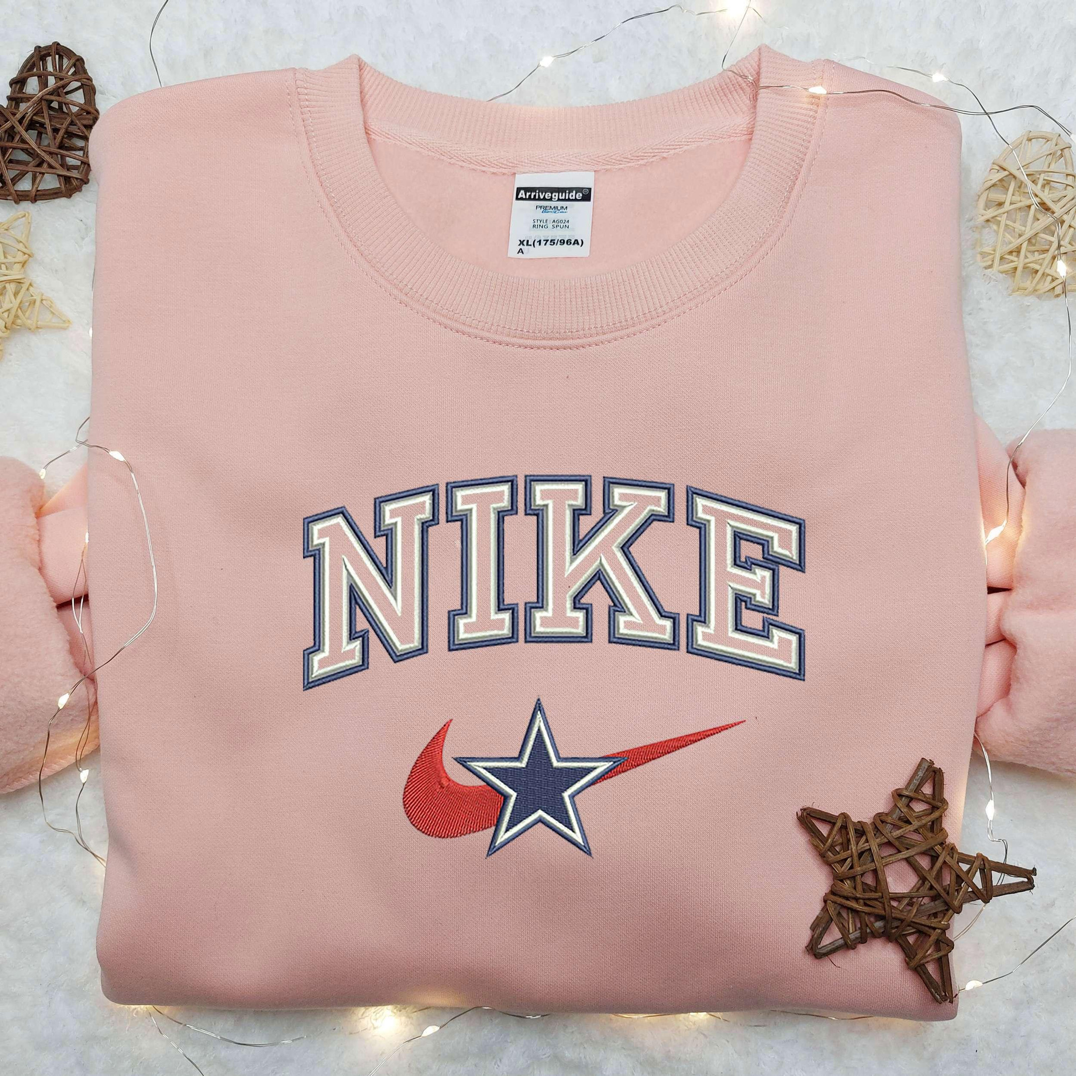 Cowboys Dallas x Nike Embroidered Shirt NFL Sport Embroidered Shirt Custom Nike Embroidered Shirt