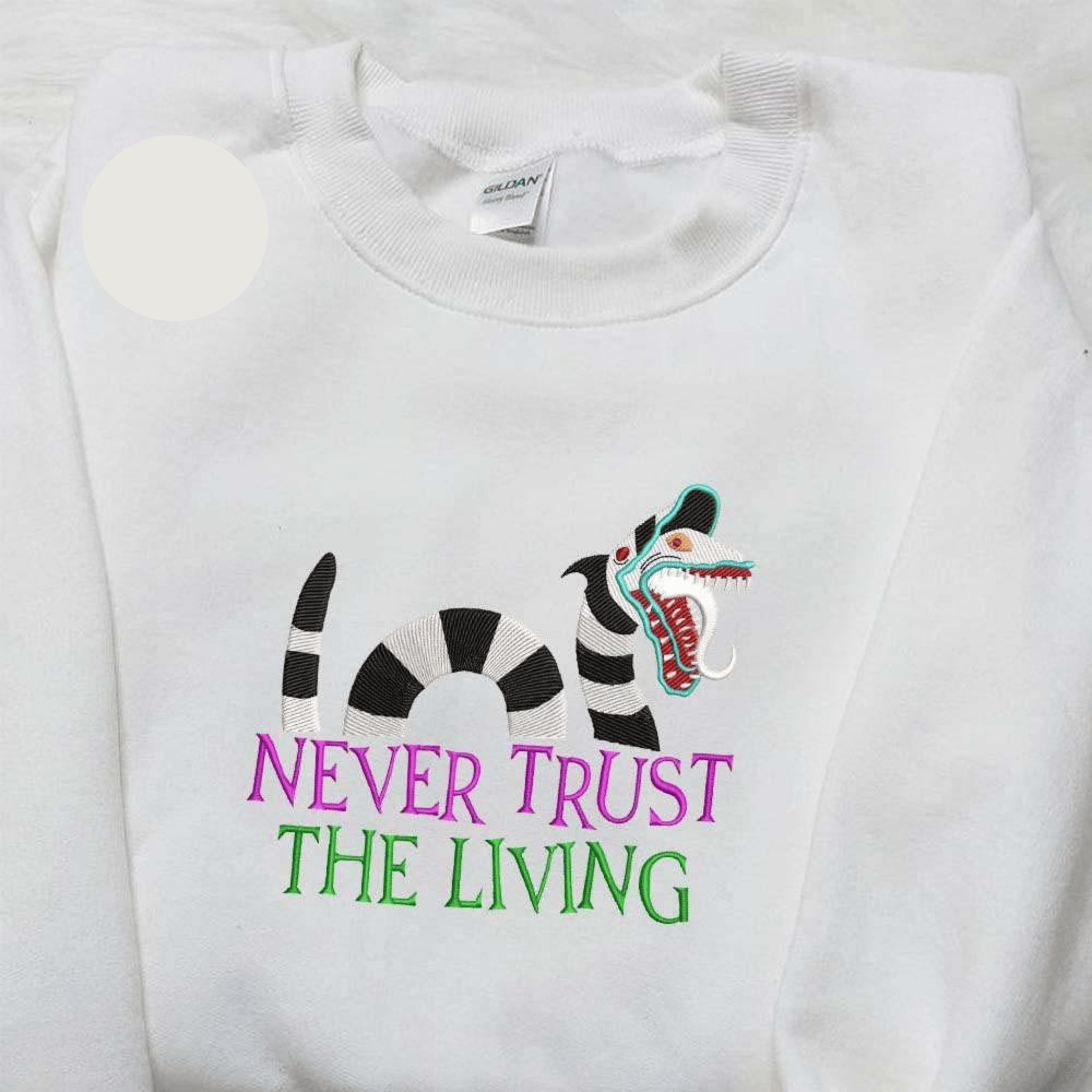 Crawling Sandworm Beetlejuice Halloween Embroidered Shirt