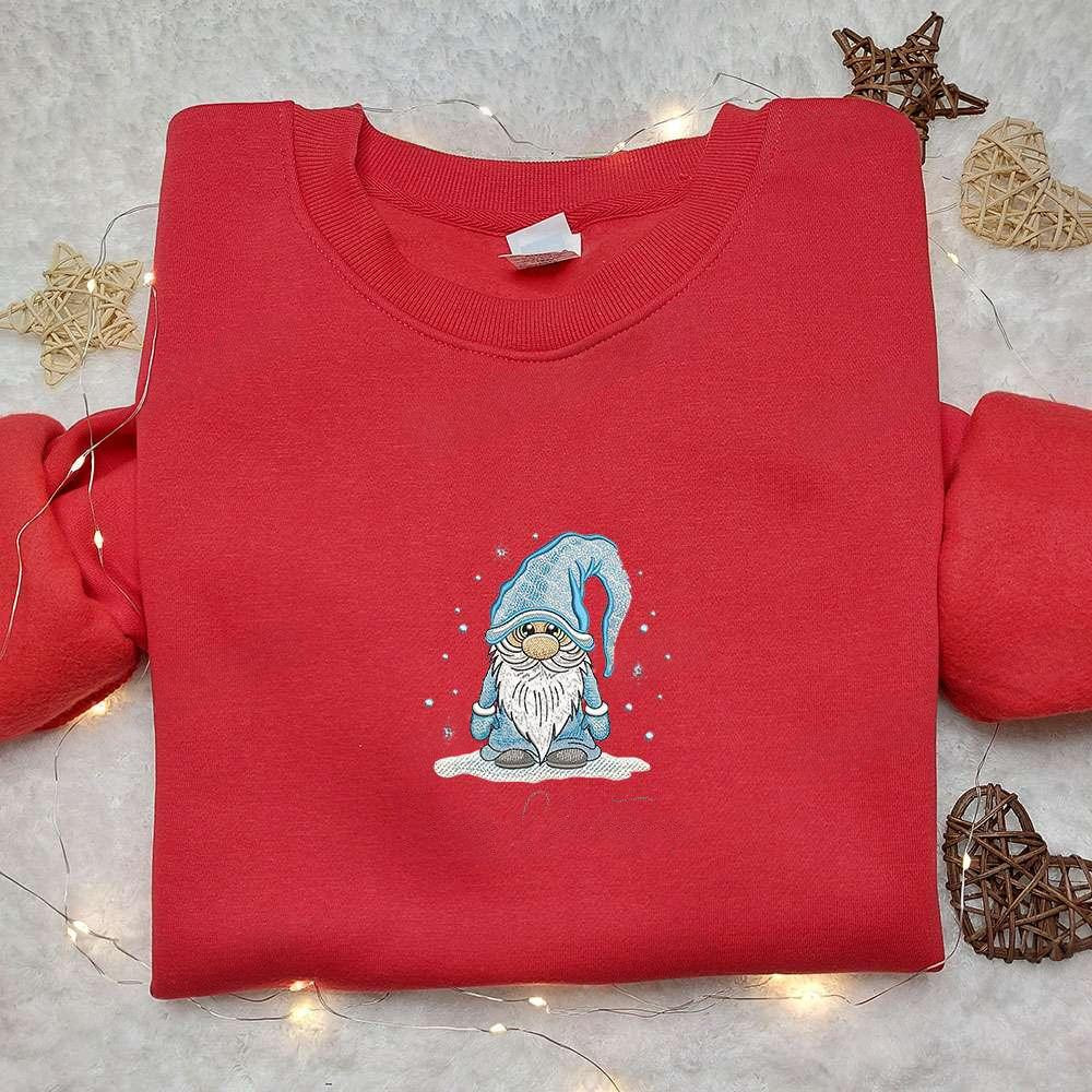 Cute Gnome Christmas Embroidered Hoodie Christmas Embroidered Shirt Best Christmas Gift Ideas