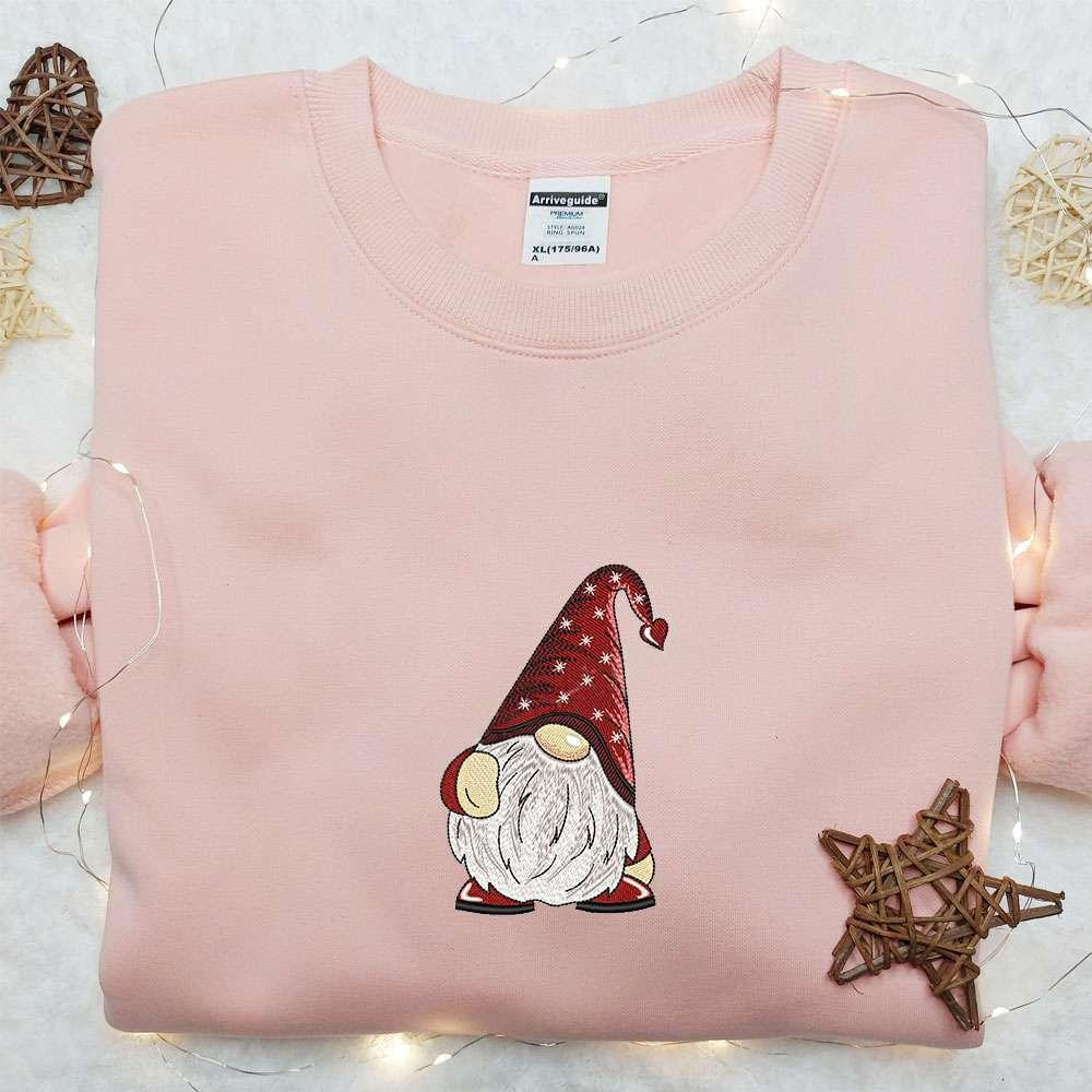 Cute Gnome Xmas Embroidered Hoodie Cute Christmas Embroidered Shirt Best Christmas Gift Ideas For Kids