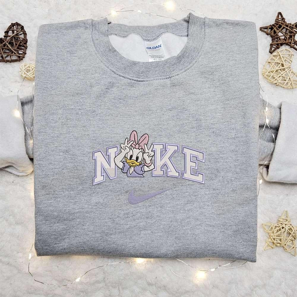 Daisy Duck Best Friend x Nike Embroidered Shirt Disney Characters Embroidered Shirt Cartoon Embroidered Hoodie