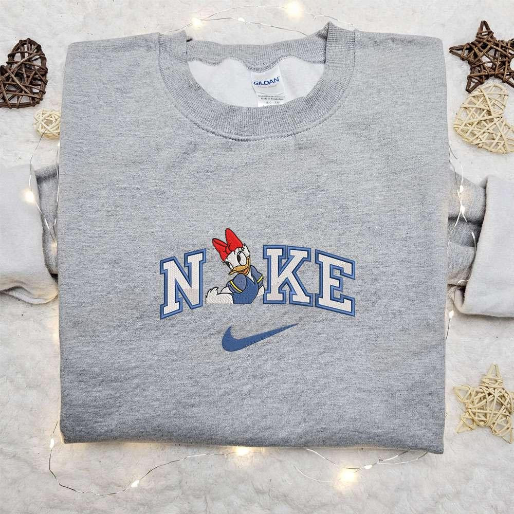 Daisy Duck Cruise Trip x Nike Embroidered Shirt Disney Characters Embroidered Shirt Cartoon Embroidered Hoodie